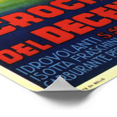 ITALIË 1933 DECENNIAL LUCHTVAARTMAATSCHAPPIJ LUCH POSTER (Hoek)