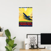 ITALIË 1933 DECENNIAL LUCHTVAARTMAATSCHAPPIJ LUCH POSTER (Thuiskantoor)