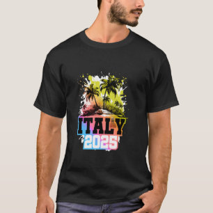 Italië 2025 Kleurrijke Team Vakantie T-shirt