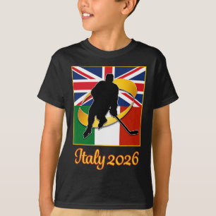 Italië 2026 IJshockey Verenigd Koninkrijk Italië V T-shirt