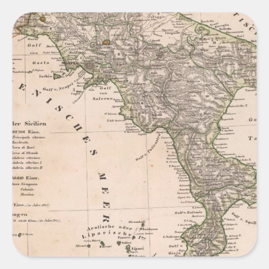 Italië 22 vierkante sticker (Voorkant)