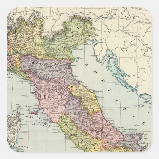 Italië 28 vierkante sticker (Voorkant)