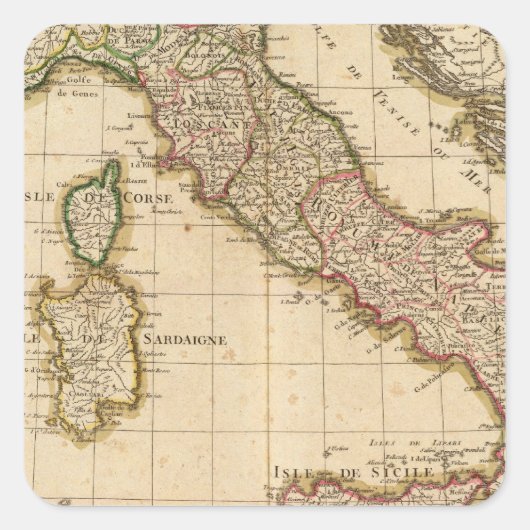 Italië 29 vierkante sticker (Voorkant)