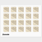 Italië 2 vierkante sticker (Vel)