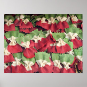 Italië 3 Poster met gekleurde pasta's