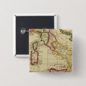 Italië 3 vierkante button 5,1 cm (Voorkant /achterkant)