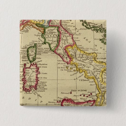 Italië 3 vierkante button 5,1 cm (Voorkant)