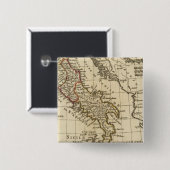 Italië 9 vierkante button 5,1 cm (Voorkant /achterkant)