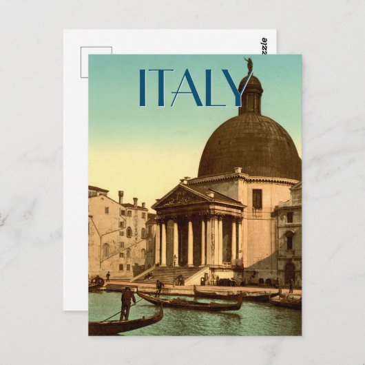 Italië Aangepaste tekst San Simeone Piccolo Venice Briefkaart (Voorkant / Achterkant)