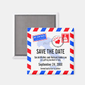 Italië Air Mail Bruiloft Save the Date Magneet (Voorkant / Achterkant)