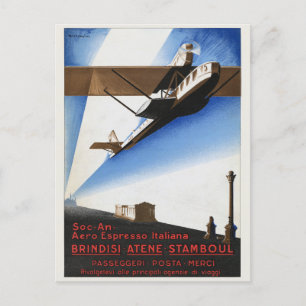 Italië Airline Vintage Poster 1924 Briefkaart