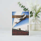 Italië Airline Vintage Poster 1924 Briefkaart (Staand voorkant)