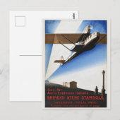 Italië Airline Vintage Poster 1924 Briefkaart (Voorkant / Achterkant)
