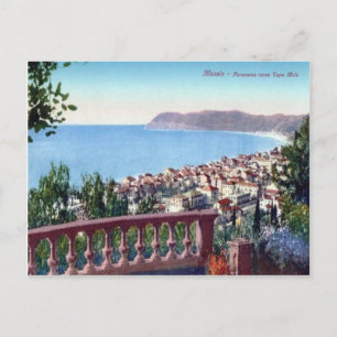 Italië, Alassio, Bay en de stad Briefkaart