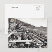 Italië, Alassio, Paraplu's op het strand Briefkaart (Voorkant / Achterkant)