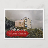 Italië alpenhut Bivaccino Tiziano Dolomiti - Briefkaart (Voorkant)