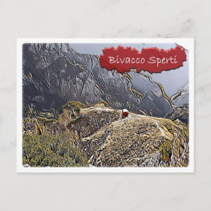 Italië - Alpenhut Bivacco Sperti - Dolomiti Briefkaart