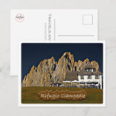 Italië - Alpenhut Ciampedie - Dolomiti - Briefkaart (Voorkant / Achterkant)