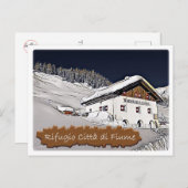 Italië - Alpenhut Citta di Fiume - Dolomiti Briefkaart (Voorkant / Achterkant)