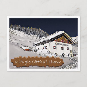 Italië - Alpenhut Citta di Fiume - Dolomiti Briefkaart