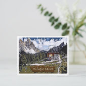 Italië - alpenhut fanes - Dolomiti - Briefkaart (Staand voorkant)