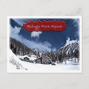 Italië - Alpenhut Flora Alpina - Dolomiti Briefkaart