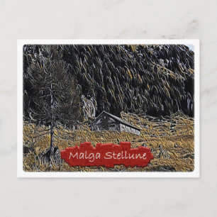 Italië - alpenhut Malga Stellune - Dolomiti - Briefkaart