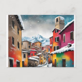 Italië, Alpes, Winter Kerst Briefkaart 008 (Voorkant)