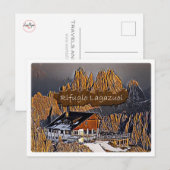 Italië - alpine hut Lagazuoi - Dolomiti - Briefkaart (Voorkant / Achterkant)