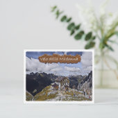 Italië - alpine hut Velo della Madonna - Dolomiti Briefkaart (Staand voorkant)