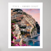 Italië Amalfi Coast Positano Bloemen Print Poster (Voorkant)
