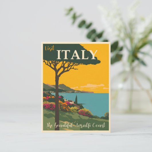 Italië Amalfi Coast Travel Briefkaart (Staand voorkant)