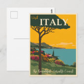Italië  Amalfi Coast Travel Briefkaart (Voorkant / Achterkant)