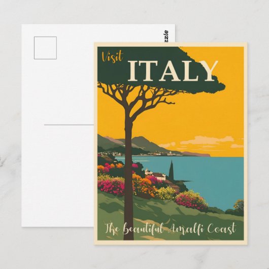Italië  Amalfi Coast Travel Briefkaart (Voorkant / Achterkant)