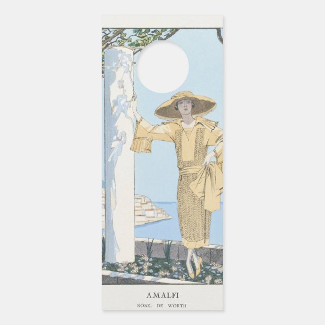  Italië Amalfi Illustratie Deurhanger (Voorkant)