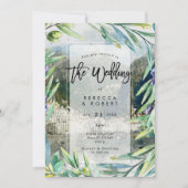 Italië Amalfi olijft moderne huwelijksuitnodiging Kaart (Voorkant)