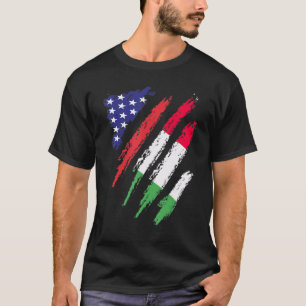 Italië Amerikaans gekweekte vlag USA Patriot-erfgo T-shirt