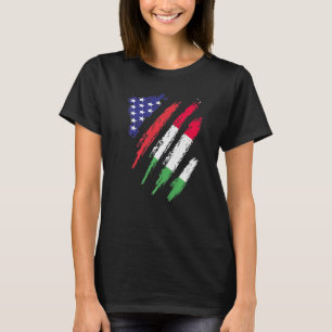Italië Amerikaanse vlag Patriot Heritage Mon T-shirt