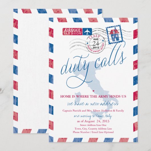 Italië Antiek aankondiging militaire vliegdienst (Voorkant / Achterkant)