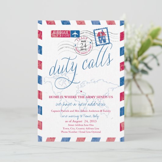 Italië Antiek aankondiging militaire vliegdienst (Staand voorkant)