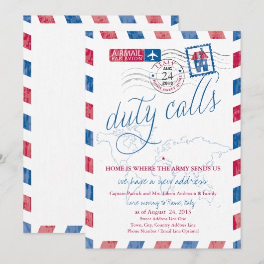 Italië Antiek aankondiging militaire vliegdienst (Voorkant / Achterkant)