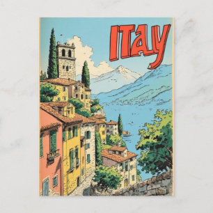 ITALIË ANTIEKE REISANSICHTKAART BRIEFKAART