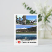 Italië - Aosta Valley - I Love - Briefkaart (Staand voorkant)