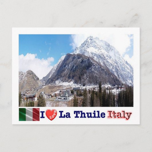 Italië - Aosta Valley - La Thuile - I Love - Briefkaart (Voorkant)