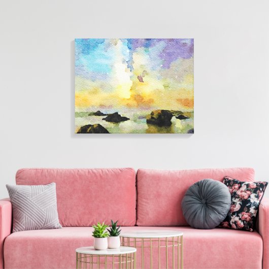 *~ Italië AP12 Beach Spiaggia delle cannelle Itali Canvas Afdruk (Insitu (Woonkamer))