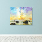 *~ Italië AP12 Beach Spiaggia delle cannelle Itali Canvas Afdruk (Insitu (Houten vloer))