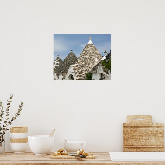 Italië, Apulië, Alberobello, Terra dei Trulli Poster (Keuken)