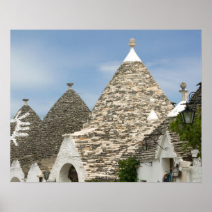 Italië, Apulië, Alberobello, Terra dei Trulli Poster