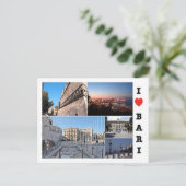 Italië - Apulië - Bari - I Love - Briefkaart (Staand voorkant)