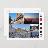 Italië - Apulië - Bari - I Love - Briefkaart (Voorkant / Achterkant)